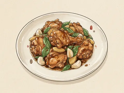 私房鸡肉料理插画